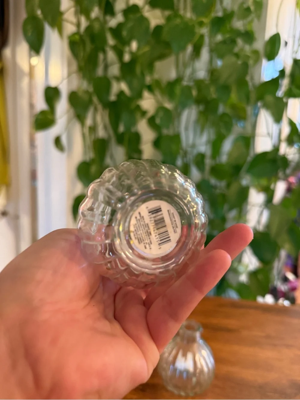 Clear Glass Ribbed Mini Bud Vases - Home Accents